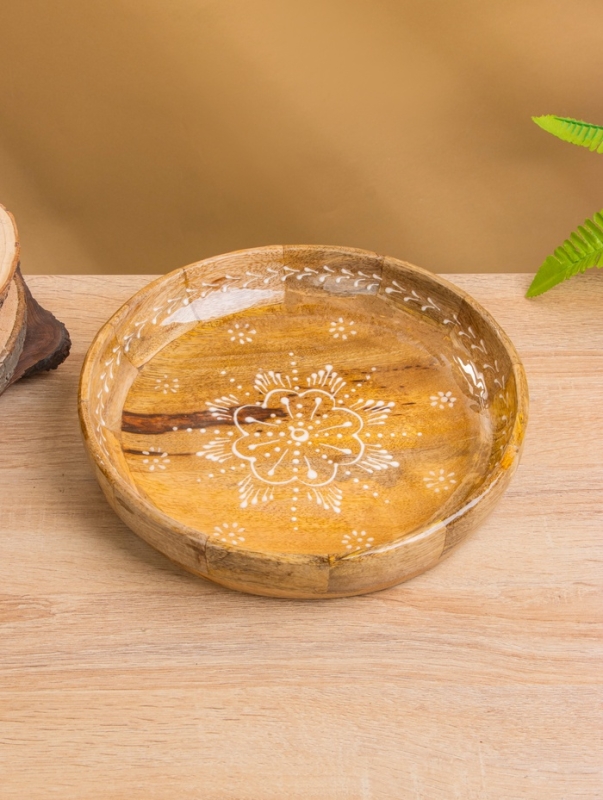 Блюдо «Пряник», дерево манго, 25×25×5 см