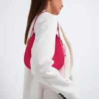 Сумка женская багет на молнии, 20.5&times;7&times;10.5 см, розовая