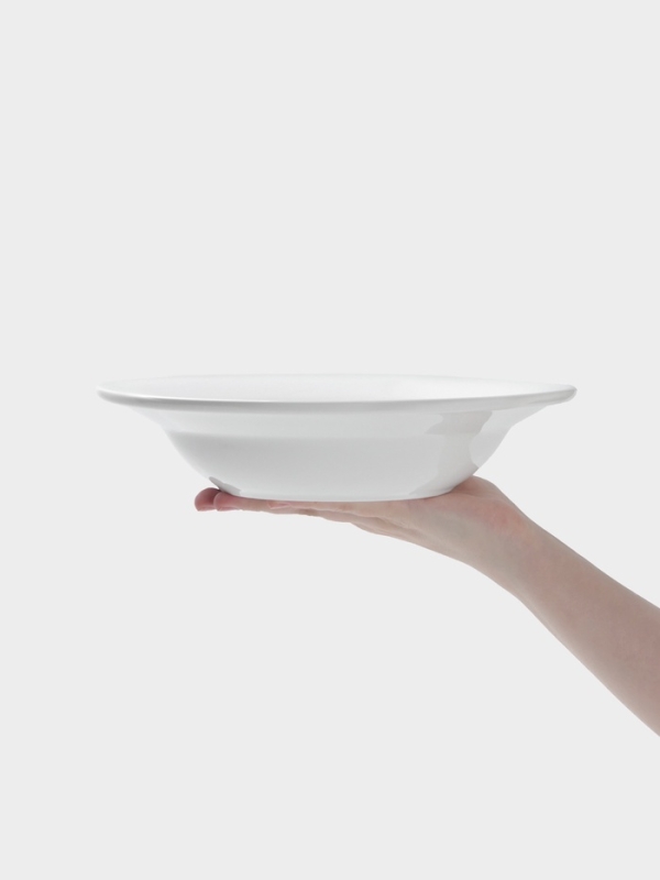 Тарелка глубокая Hanna Knövell, d=25.5 см, фарфор, белая