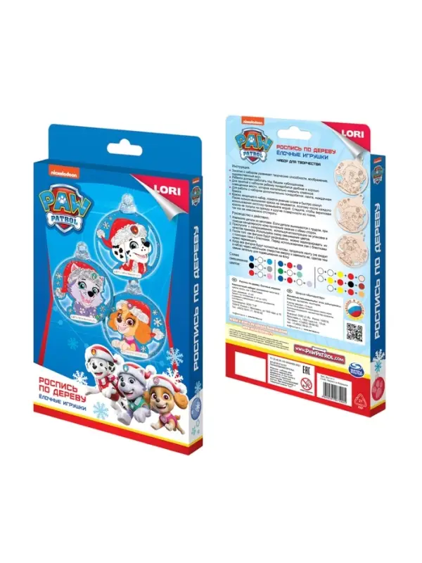 Роспись по дереву. Елочные игрушки Щенячий патруль "Скай, Эверест и Маршалл" Фнс-011