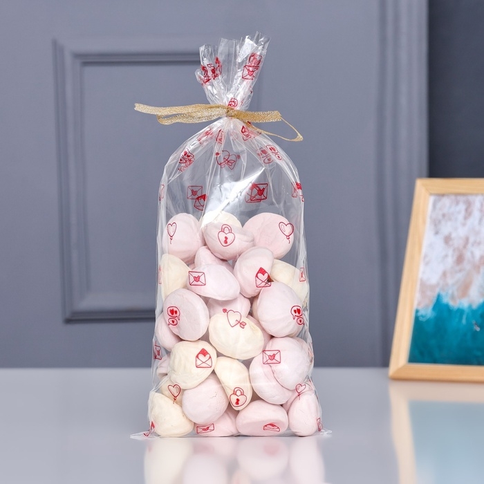Пакет фасовочный БОПП, Пакет фасовочный БОПП, "Почта любви" 15*30 см набор 50 шт