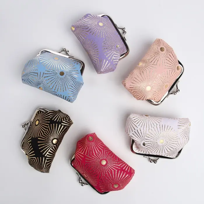 Кошелёк-монетница на фермуаре, 9&times;1.5&times;6.5 см, МИКС