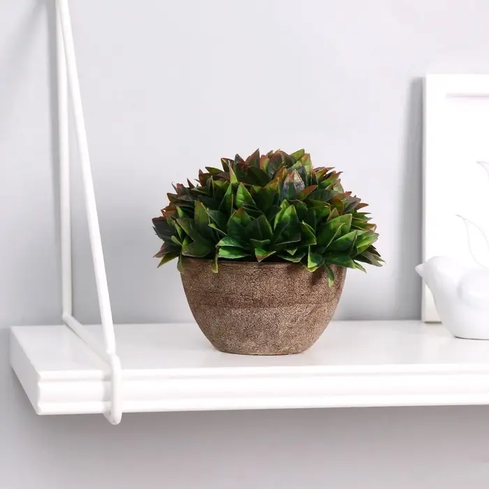 Искусственный цветок в горшке &laquo;Густые листики&raquo;, 13&times;11 см, МИКС