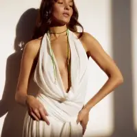 Бусы бисерные с подвесами жемчуг &laquo;Нить стекла&raquo;, L=120 см, №2, зелёные