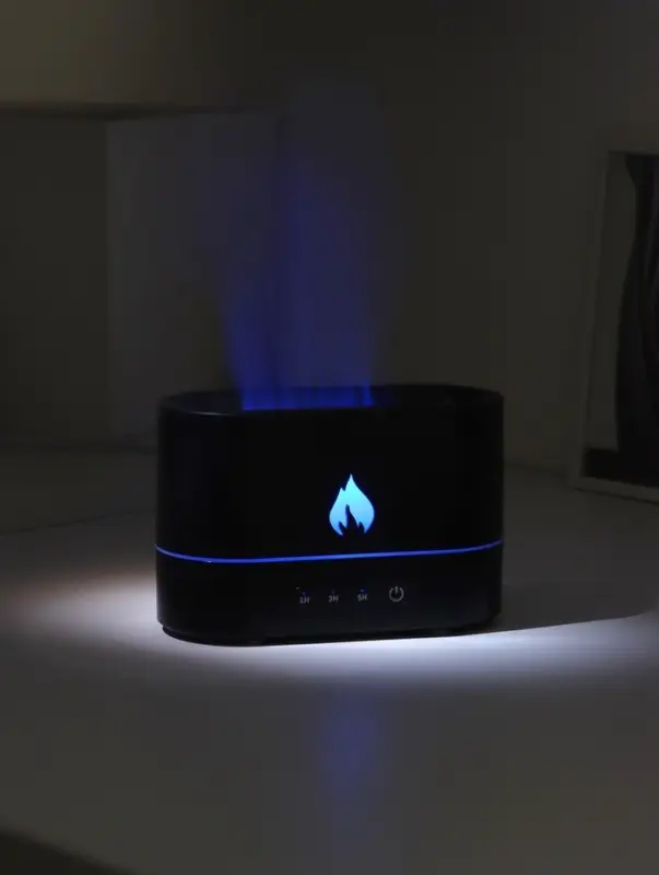 Увлажнитель воздуха LHU-15, ультразвуковой, 250 мл, эффект пламени, 4.5 Вт, 3 режима, подсветка, USB