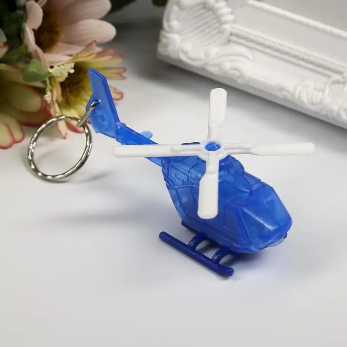 Фонарик брелок для ключей на кольце «Вертолёт», 4.5×8.2×3.5 см, МИКС Фонарик брелок для ключей на кольце «Вертолёт», 4.5×8.2×3.5 см, МИКС