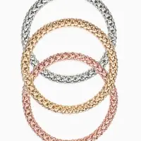 Браслет "Стиль" (набор 3шт) плетение, тянется, цветной 7см