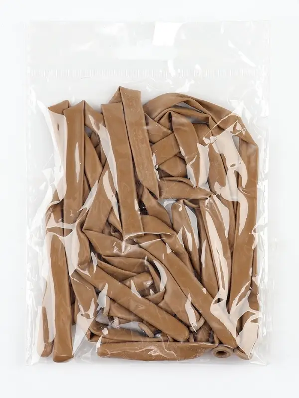 Воздушные шары для моделирования 125 см, d=5 см, 10 шт., коричневые Воздушные шары для моделирования 125 см, d=5 см, 10 шт., коричневые