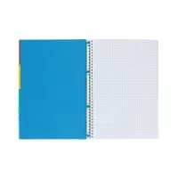 Тетрадь А4 96л кл "PROGRESSIVE CANVAS Синяя",пласт обл,греб,фигур высеч,4цв разд+лин+карм Тетрадь А4 96л кл "PROGRESSIVE CANVAS Синяя",пласт обл,греб,фигур высеч,4цв разд+лин+карм