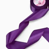 Лента атласная, 50 мм, 23&plusmn;1 м, фиолетовая