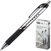 Ручка гелевая автомат.Galaxy,черн.корп,черный,манж