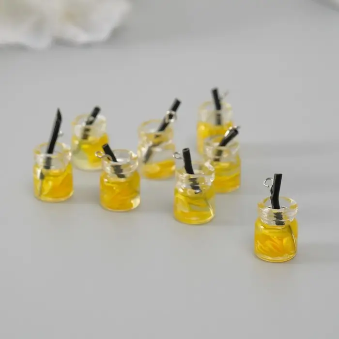 Подвеска для творчества акрил "Коктейль. Лимон" 1,8х1,1х1,1 см