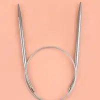 Спицы круговые, для вязания, с металлическим тросом, d=4.5 мм, 10/40 см