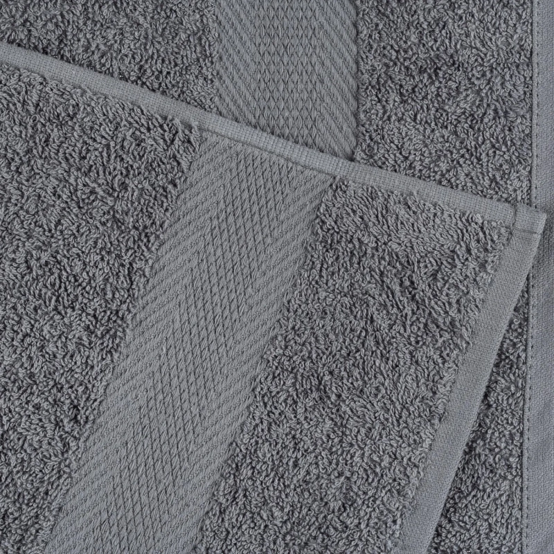 Набор полотенец махровых бордюр 440 г/м2, 50х90 серый, 10шт