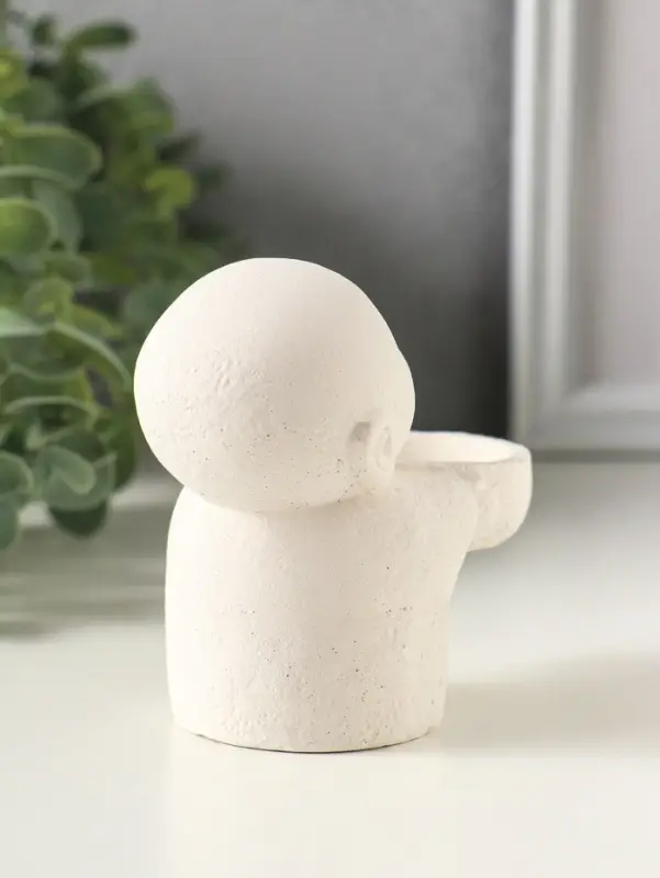 Подсвечник на 1 свечу &laquo;Монах&raquo;, 8&times;8&times;5 см, гипс