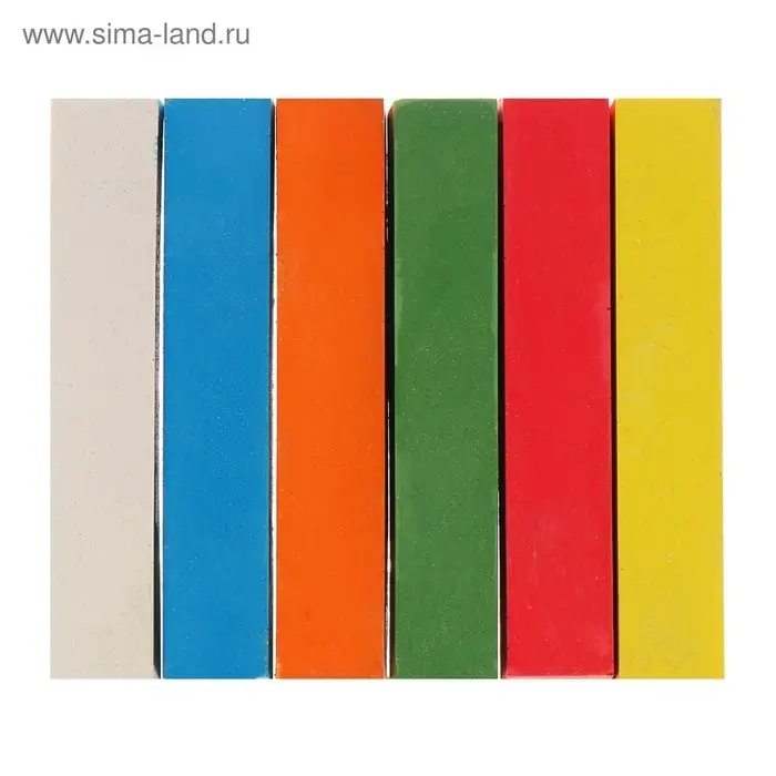 Мелки цветные для асфальта 6 штук Мелки цветные для асфальта 6 штук "АЛГЕМ", квадратные