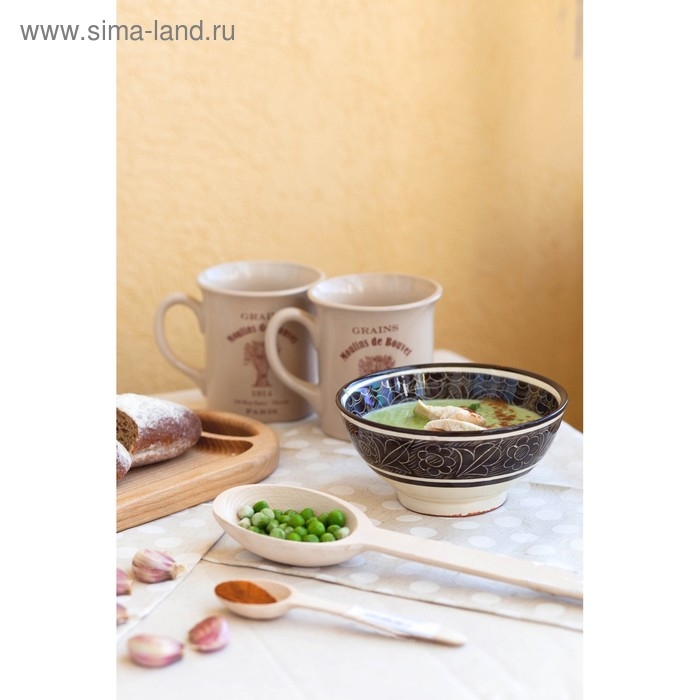 Коса Риштанская Керамика  Коса Риштанская Керамика "Узоры" 15 см, малая, коричневая