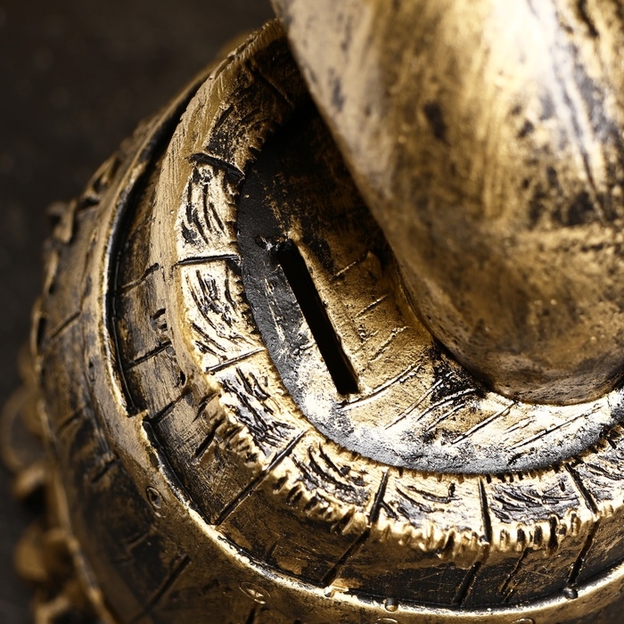 Копилка Копилка "Удав в бочке" черное золото, 18х23х20см