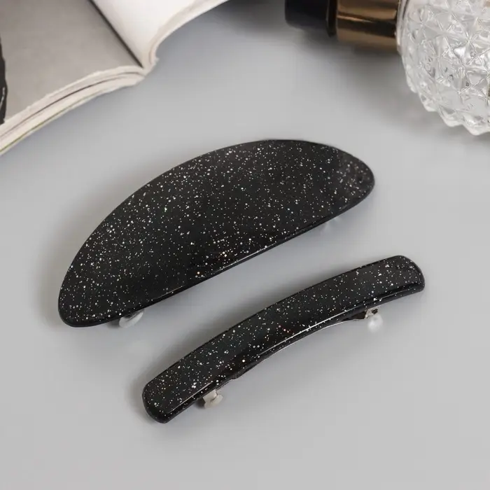 Заколка - автомат для волос &laquo;Звёздное небо&raquo;, набор 2 шт., 9 см и 7.5 см