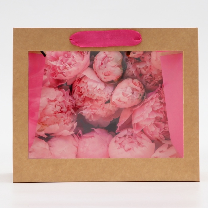 Пакет с PVC окном, Пакет с PVC окном,"Нежность", 24 х 11 х 20 см