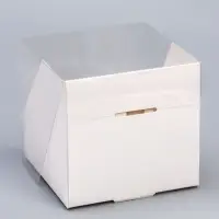 Коробка для 1 капкейка с прозрачной крышкой, 10.5×10.5×10 см, кондитерская упаковка