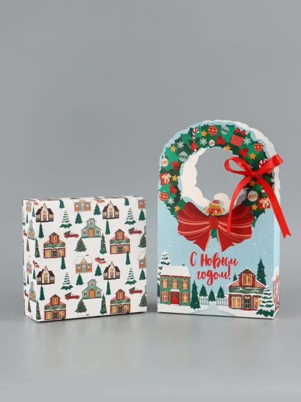 Коробка подарочная новогодняя складная &laquo;С Новым годом&raquo; 18&times;30&times;7 см