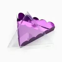 Коробка для печенья, кондитерская упаковка с пластиковой крышкой, &laquo;Фиолетовая&raquo;, 18&times;3 см