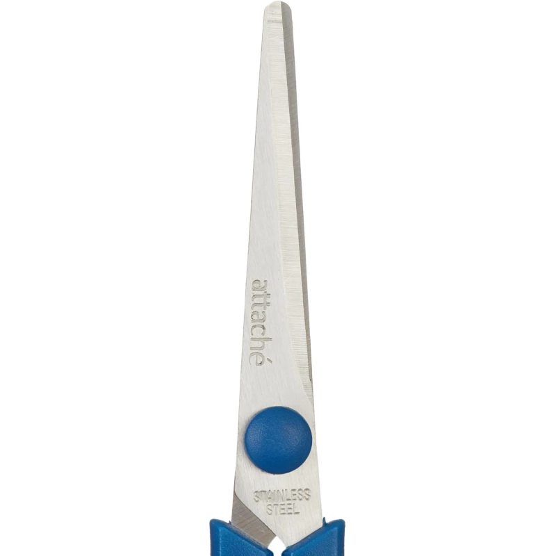 Ножницы Attache 140 мм с пласт. прорезин. ручками, цвет синий