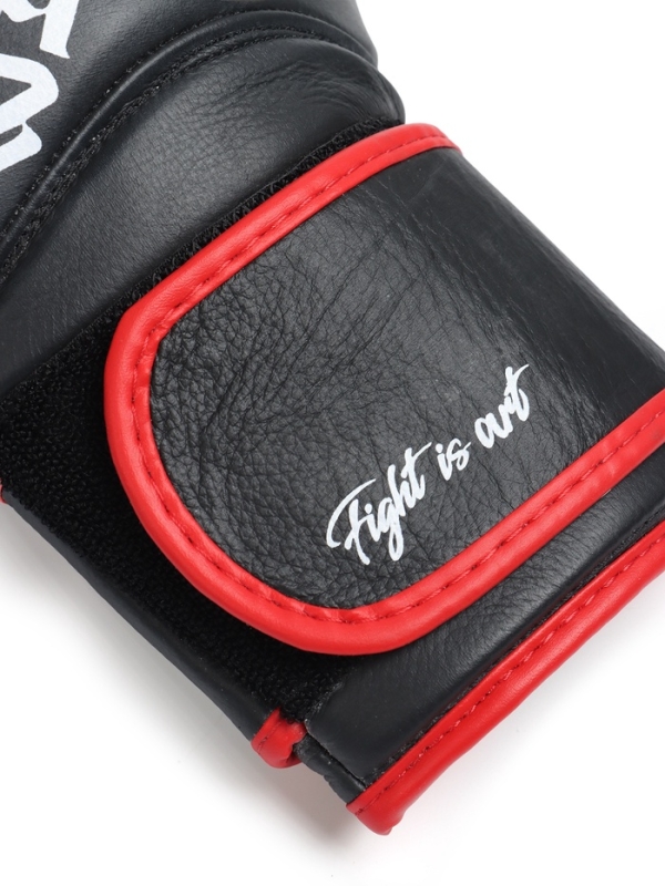 Боксерские перчатки FIGHT EMPIRE, ART, натуральная кожа, чёрные, размер 12 oz