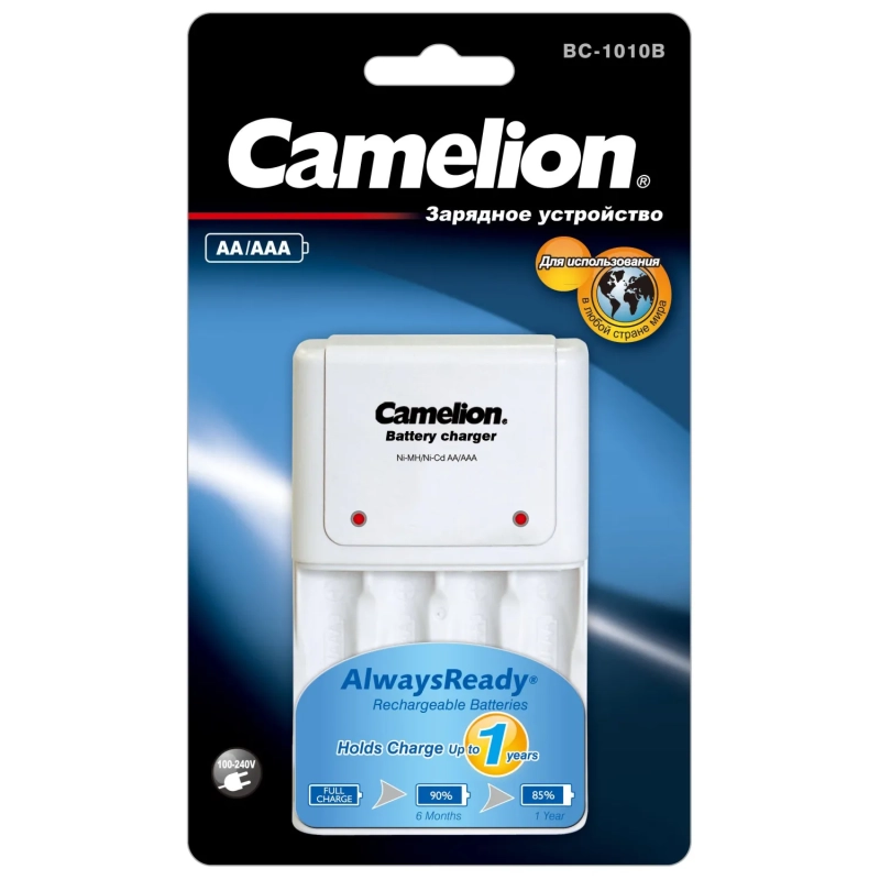 Зарядное устройство Camelion BC-1010B (BC-1010B, 2-4AA/AAA/200Ma)