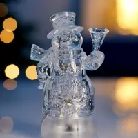Фигурка с подстветкой &laquo;Снеговик&raquo;, 13 см, 1 LED, LR44&times;3, тёплый белый