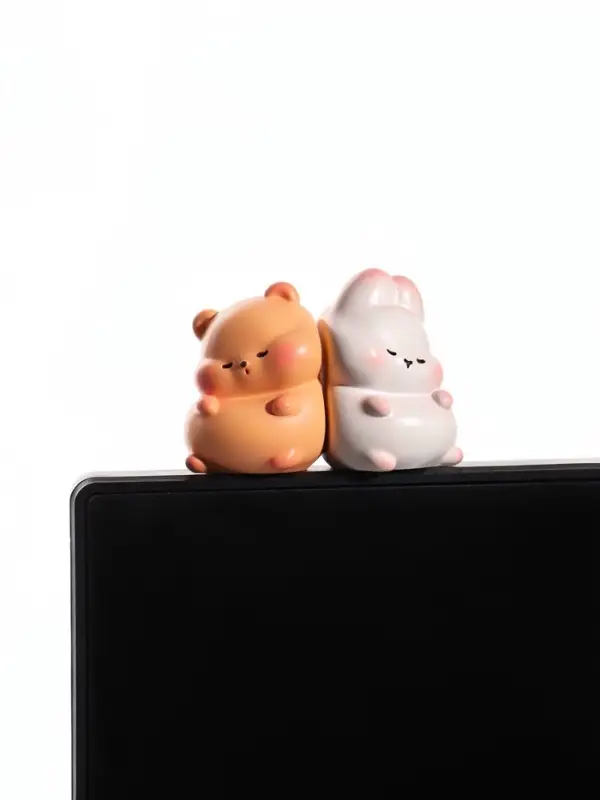 Мини - фигурка на монитор &laquo;Мишка и зайка&raquo;, набор 2 шт., 5&times;2.5&times;3.8 см