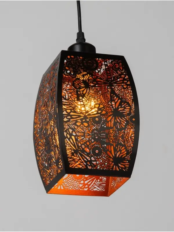 Светильник потолочный BayerLux &laquo;Стрекозы&raquo;, 1&times;40 Вт, Е27, черный, 14&times;14&times;22+100 см