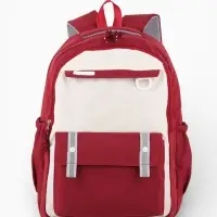 Рюкзак 31*14*44 см, 2 отд.3 н/карм+пенал, Комби бордо/бел