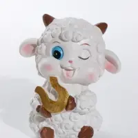 Фигурка полистоун &laquo;Бараш - кудряш с золотой подковой&raquo; 8&times;6&times;8.5 см