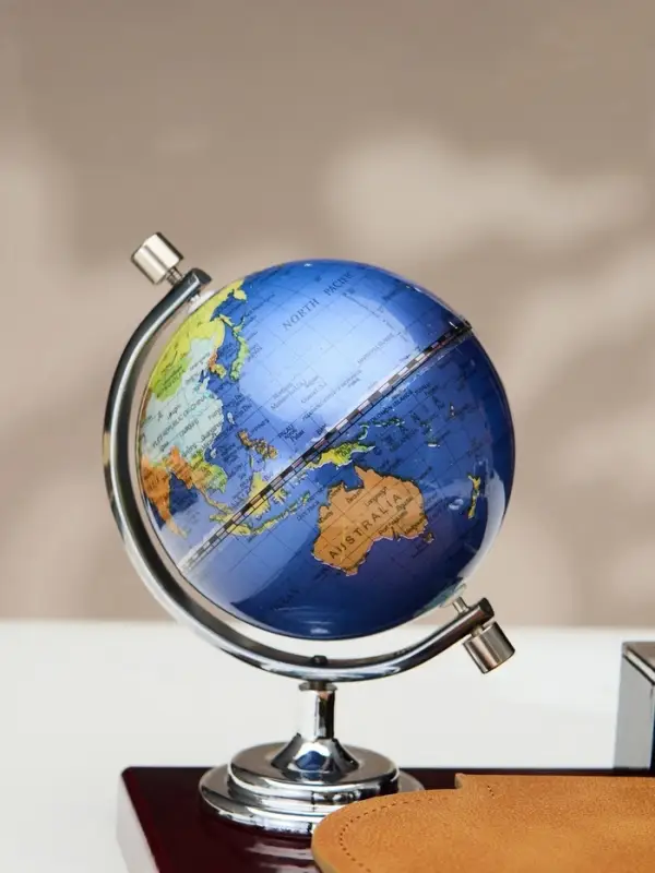 Набор настольный 5 в 1 с визитницей, красное дерево