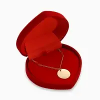 Футляр под набор украшений &laquo;Сердце&raquo;, бархатный, 9&times;8.5 см, красный