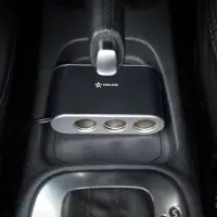 Прикуриватель-разветвитель 3 гнезда 5А + USB 1A, с выключателями нагрузки