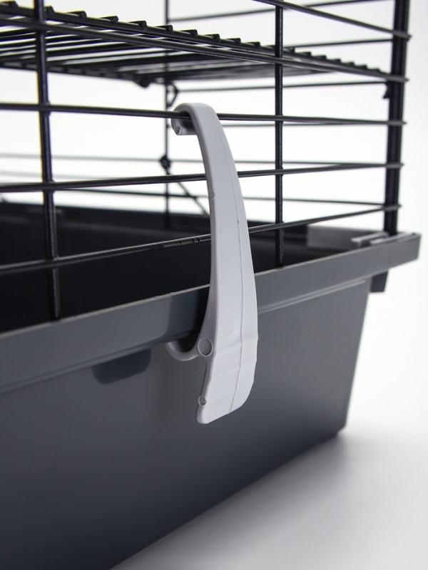 Клетка для грызунов Клетка для грызунов "Пижон" складная, 38 х 27 х 27 (домик, миска, колесо) серая