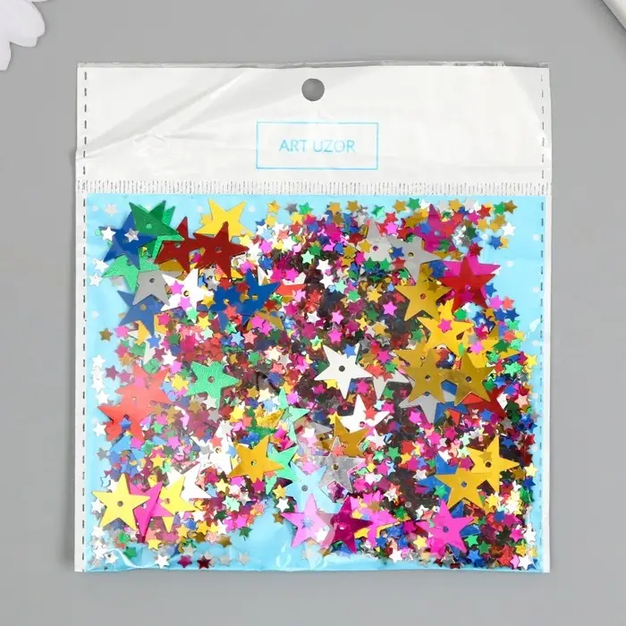 Декор для творчества набор 15 гр "Звёзды" 10х11,5 см