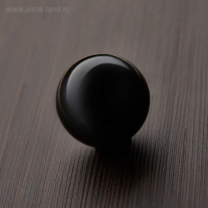 Ручка кнопка PLASTIC 008, пластиковая, черная Ручка кнопка PLASTIC 008, пластиковая, черная