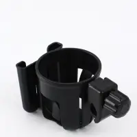 Подстаканник с держателем телефона для коляски, черный, Крошка Я