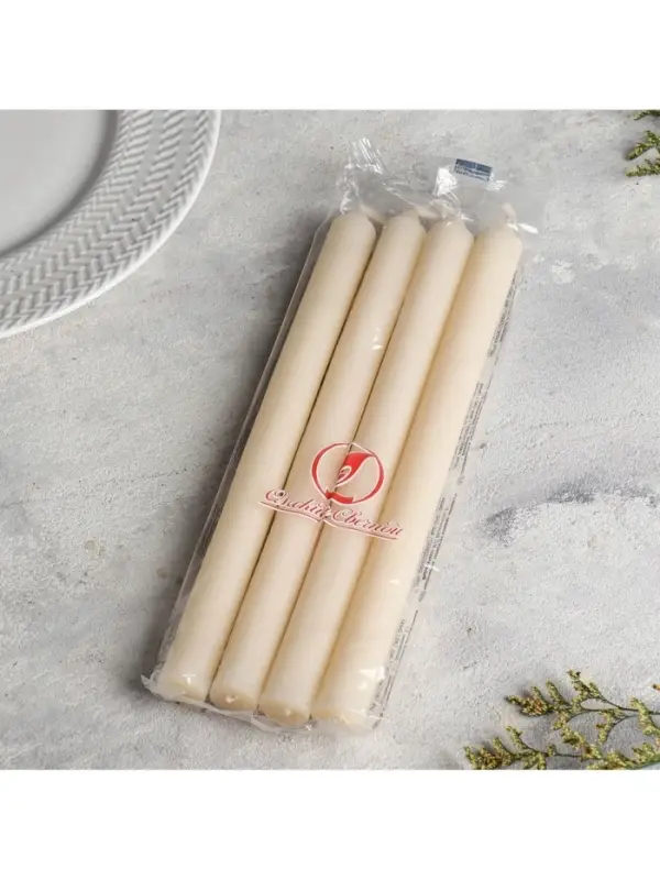 Набор хозяйственных свечей парафиновых, 1.9&times;24.5 см, 9 ч, 65 г, 4 шт.