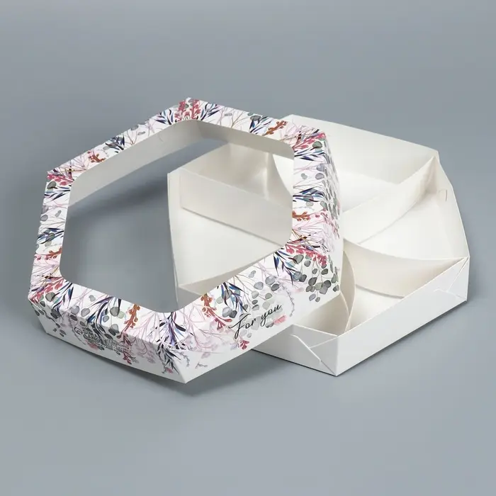 Коробка кондитерская, упаковка, For you, 23 х 20 х 4 см Коробка кондитерская, упаковка, For you, 23 х 20 х 4 см