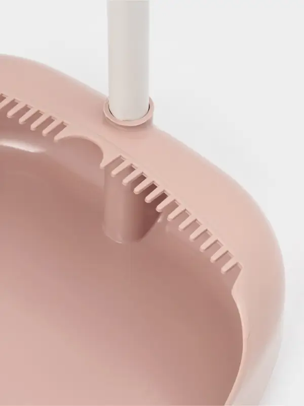 Щётка для пола Доляна, совок 25&times;23 см, щётка 29&times;84 см, металлическая ручка 77 см, розовая