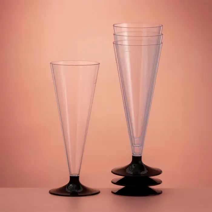 Фужер пластиковый одноразовый для шампанского «Конус», 150 мл, прозрачный