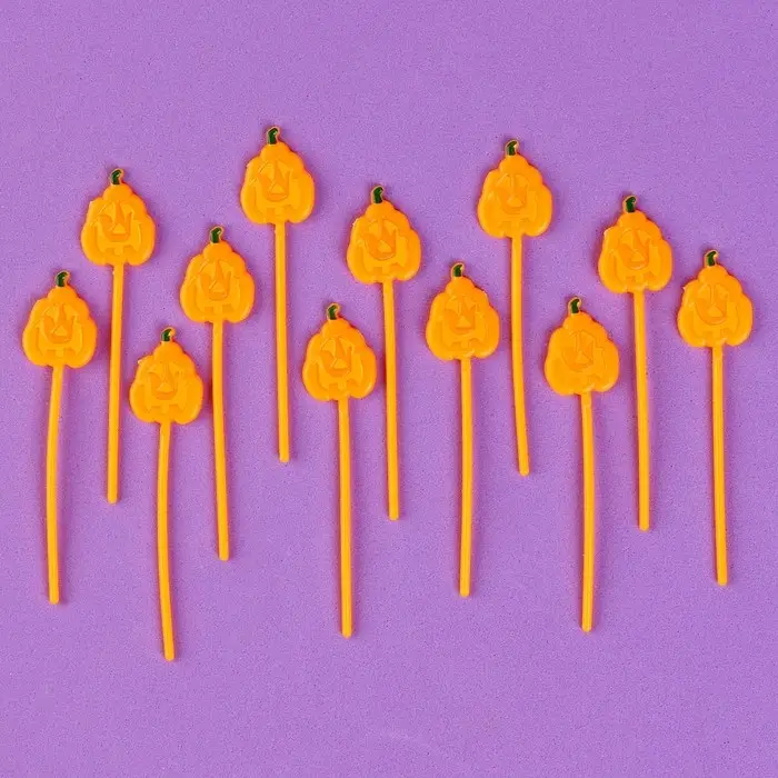 Шпажки для канапе «Тыква», в наборе 12 штук, оранжевая Шпажки для канапе «Тыква», в наборе 12 штук, оранжевая