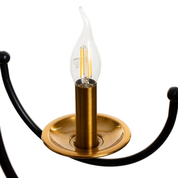 Люстра Люстра "Фломи" 5хЕ14 40Вт черно-золотой 60х73х60 см BayerLux