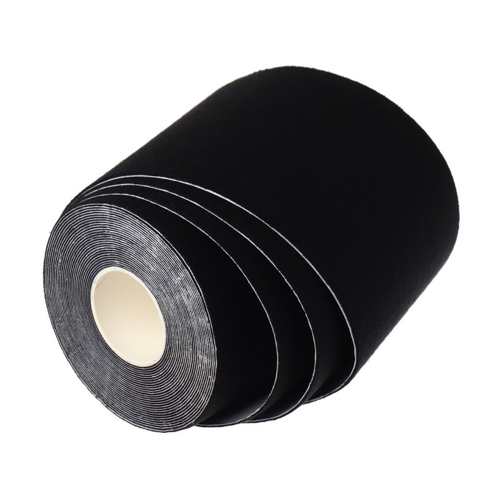 Кинезио - тейп, 7,5 см × 5 м, цвет чёрный Кинезио - тейп, 7,5 см × 5 м, цвет чёрный