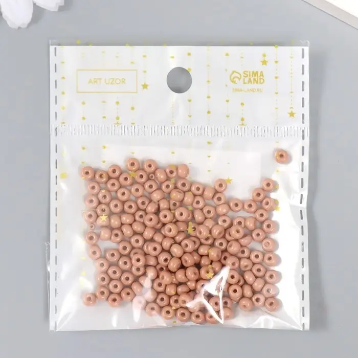 Бисер стекло 6/0  Бисер стекло 6/0 "Миндаль" 15 гр